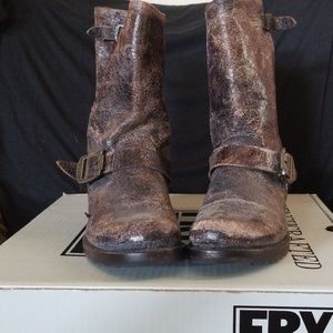 Frye Veronica short distressed boots size 7.5